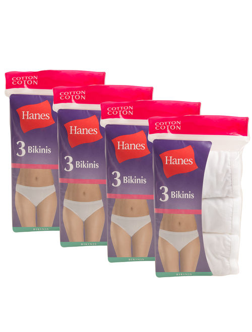 Buy Hanes Pack White Cotton Bikini Underwear Women Panties