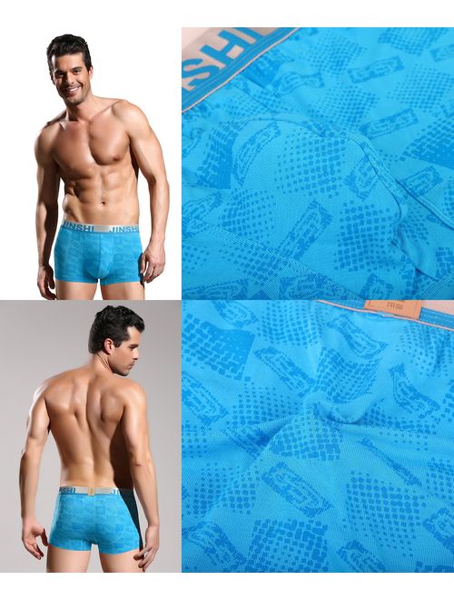 Buy Jinshi Men S Underwear Bamboo Boxer Briefs Short Leg Online