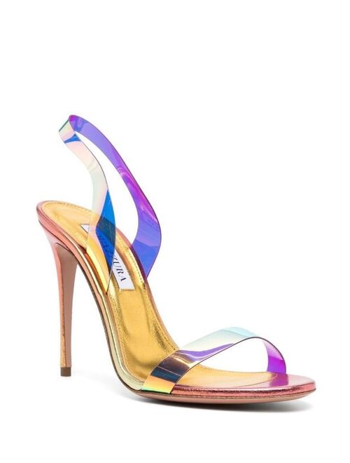 Buy Aquazzura So Nude Plexi Holographic Sandals Online Topofstyle