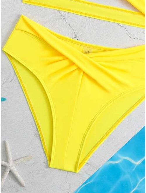 Buy Shein Teen Girls Twist Front Bikini Swimsuit Online Topofstyle