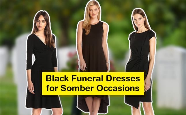 ladies black dresses for funeral