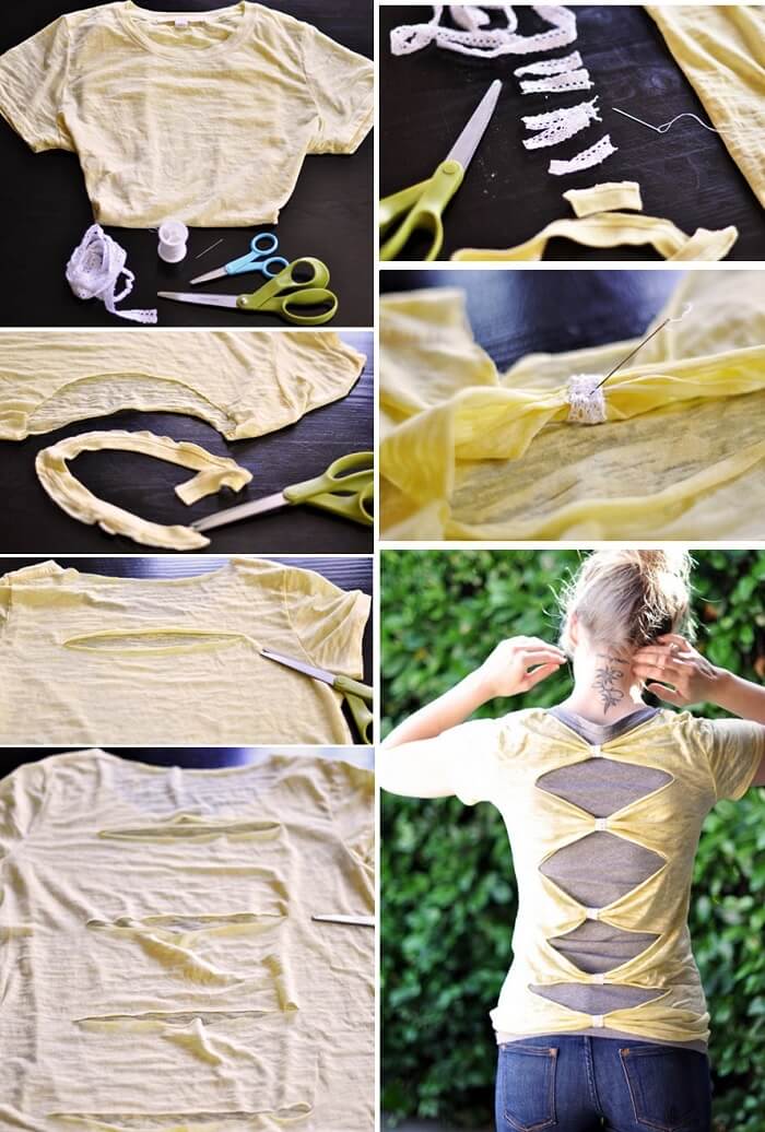 33 New DIY T-Shirts Re-Design Ideas by Cutting & Painting - TopOfStyle Blog