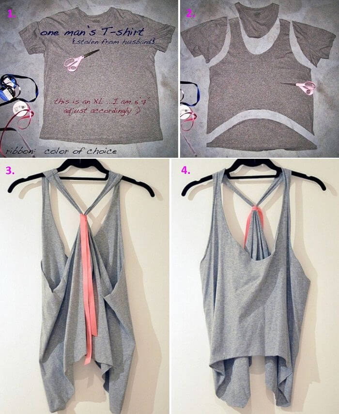 33 New DIY T-Shirts Re-Design Ideas by Cutting & Painting - TopOfStyle Blog