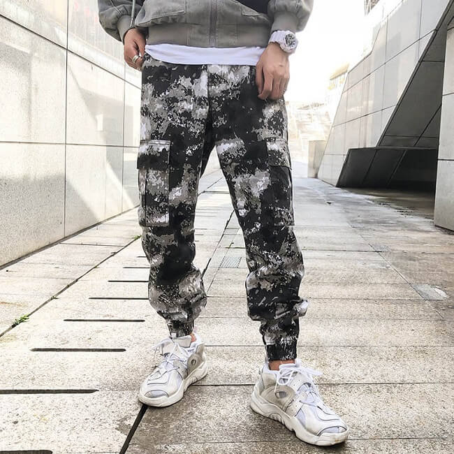 Buy WROGN Men Charcoal Grey  Black Camouflage Printed Joggers  Trousers  for Men 2033152  Myntra