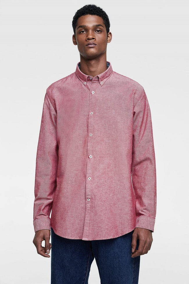 zara long sleeve button up