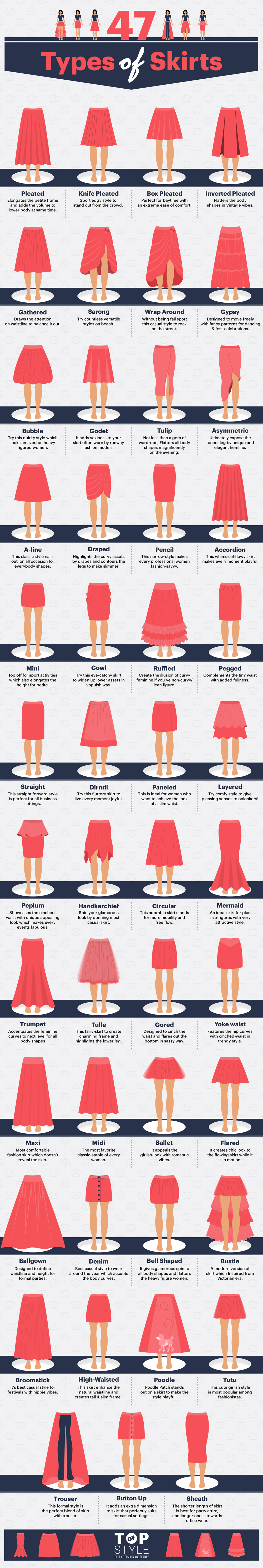 Different skirt style clearance names