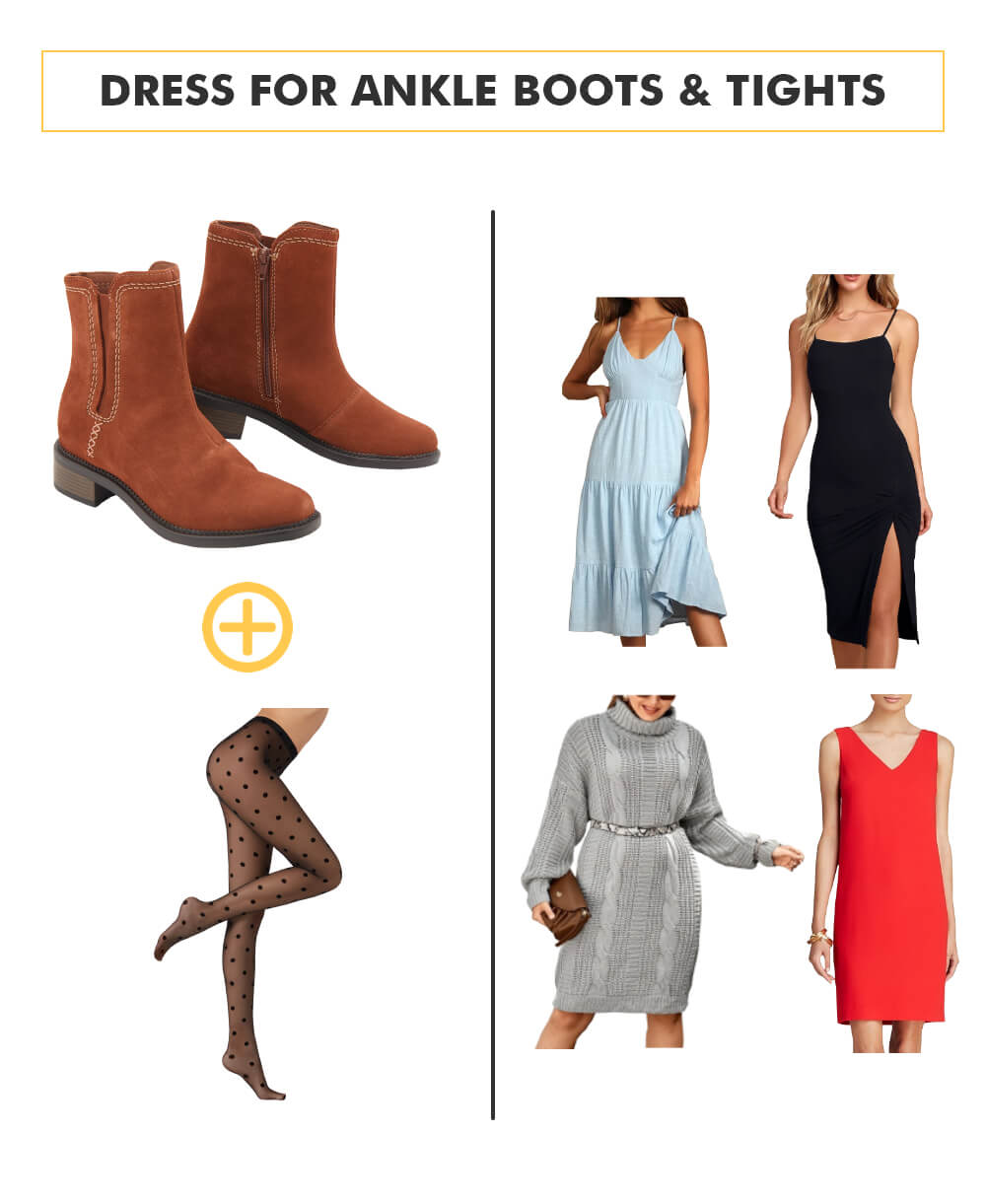 How to Wear Tights with Dresses and Boots - Stylesium