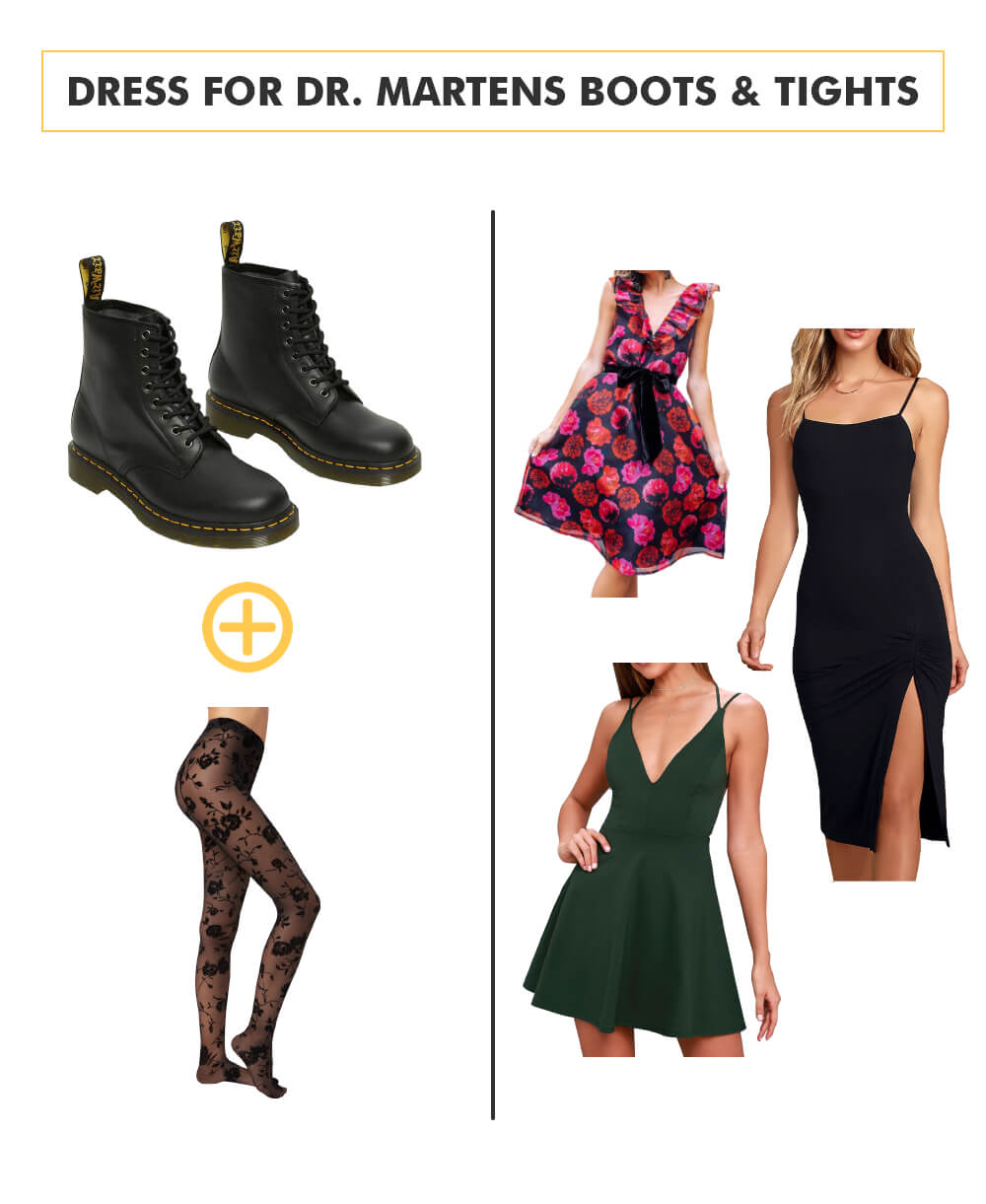 How to Wear Tights with Dresses and Boots - Stylesium