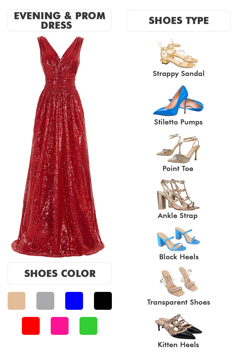 The Best Shoe Colors to Wear With a Red Dress