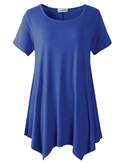 LARACE Womens Swing Tunic Tops Loose Fit Comfy Flattering T Shirt