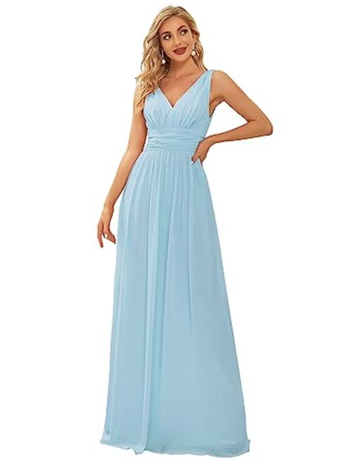 Ever-Pretty Sleeveless V-Neck Semi-Formal Maxi Evening Dress 09016