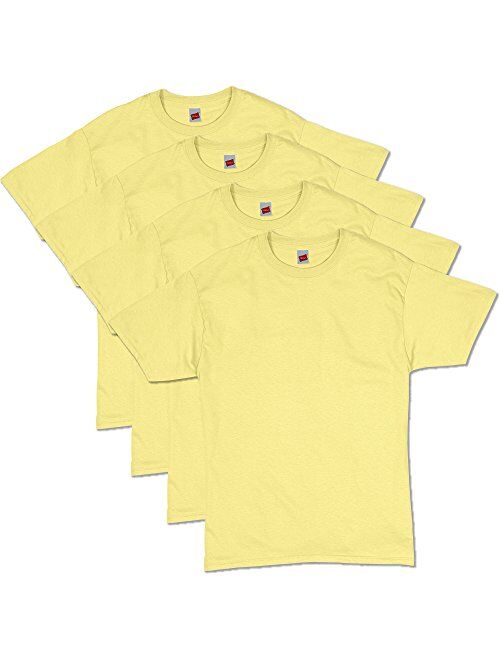 Hanes Men's Cotton Solid Short Sleeve Crew Neck T-Shirt