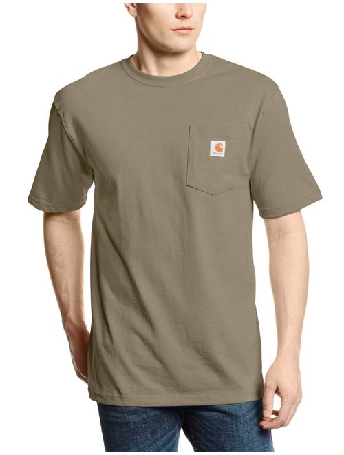 Carhartt Men's K87 Workwear Cotton Solid Pocket Short Sleeve T-Shirt