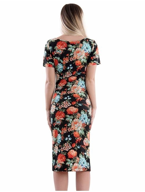 Buy TAM WARE Women's Sweetheart Short Sleeve Midi Dress online | Topofstyle