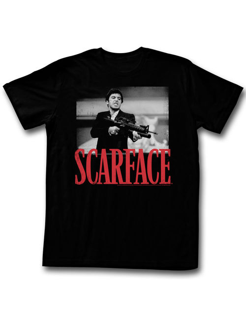 Scarface 1980's Gangster Crime Movie Montana's Fight Adult T-Shirt 5X