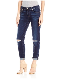 7 For All Mankind Women's Destroyed Josefina Boyfriend Mid Rise Jeans