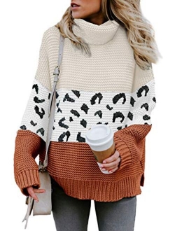 Chunky Turtleneck Sweaters for Women Long Sleeve Knit Pullover Sweater Jumper Tops
