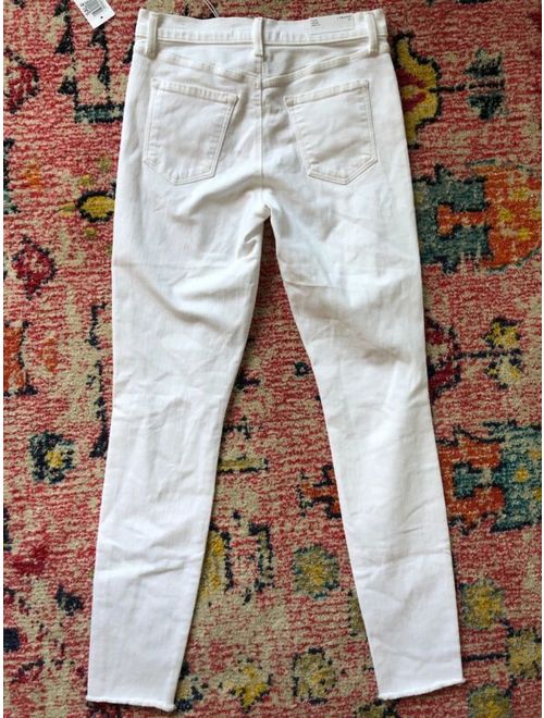 $198 NWT J Brand Maria Super High-Rise Skinny Leg Jeans in White Mercy, sz 27