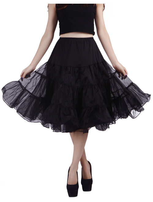 Buy Women's Petticoat Tutu Skirt Vintage Rockabilly Swing Dress ...