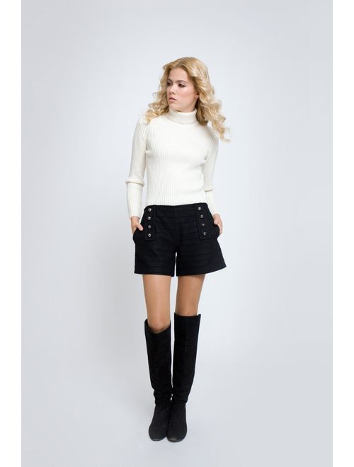 Wool and Cashmere Women&#39;s Shorts ELLE by Rumour London