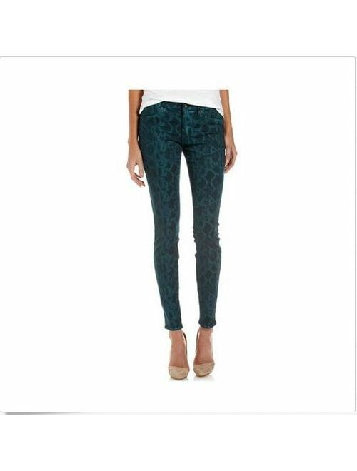 NWT- Rich & Skinny Python Print Legacy Jeans, Teal Blue - Size 28