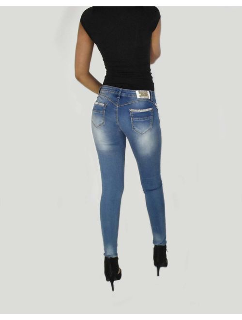 Diamante Skinny Push-Up Jean