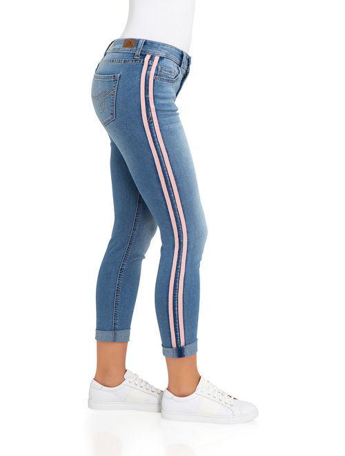 side tape jeans for women