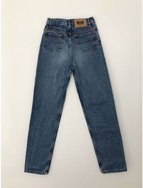 90s high waisted jeans XS / 90s straight leg jeans / 90s medium wash jeans