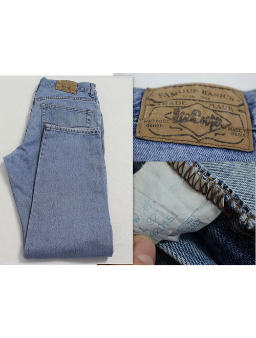 Lee Cooper Jeans Vintage Lee Cooper Jeans 80s 90s Jeans Light Blue Jeans Men&#39;s Vintage Jeans Denim Trousers Hipster Urban Size W38 L32