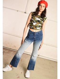 90's retro highwaisted flared denim ombre jeans