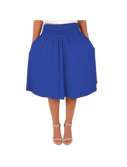 Women's Regular and Plus Size Pocket Skirt