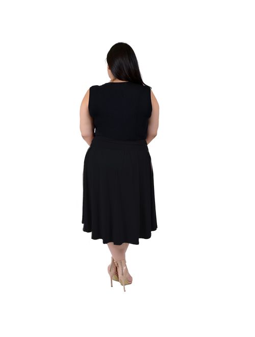 Women's Regular and Plus Size Pocket Skirt