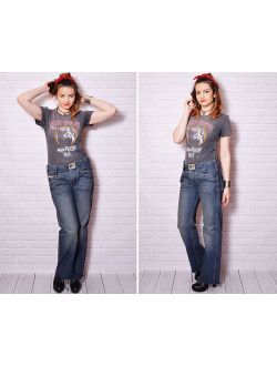 90s boyfriend jeans regular waist cut offs frayed distressed trousers washed blue denim pants grey unisex pocket cut off sexy rocker pants