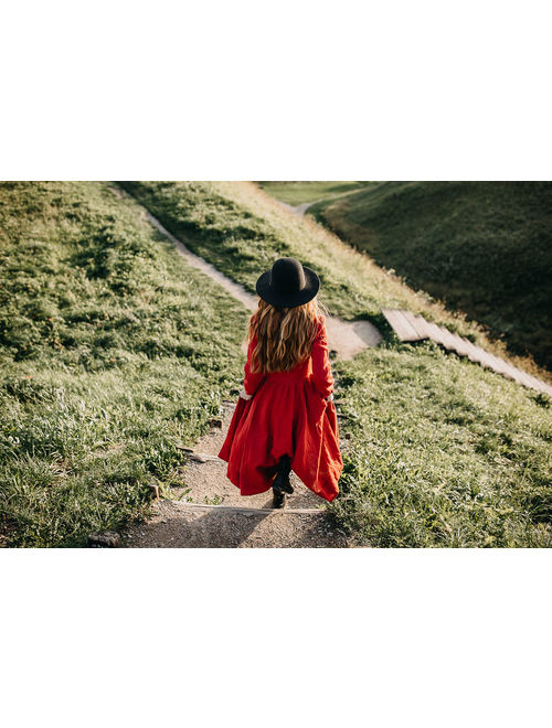 Red Dress, Linen Dress, Linen Clothing, Boho Maxi Dress, Long Sleeve Dress, Red Maxi Dress, Renaissance Clothing, Romantic /Classic Dress LS