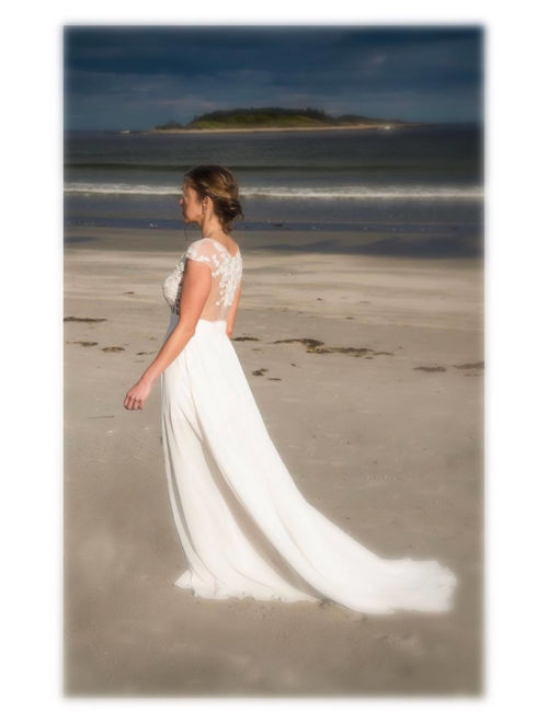 Beach Wedding Dress | Illusion Back Wedding Dress | Venice Lace Wedding Dress | Wedding Gown | Bridal Dress | Custom Dress