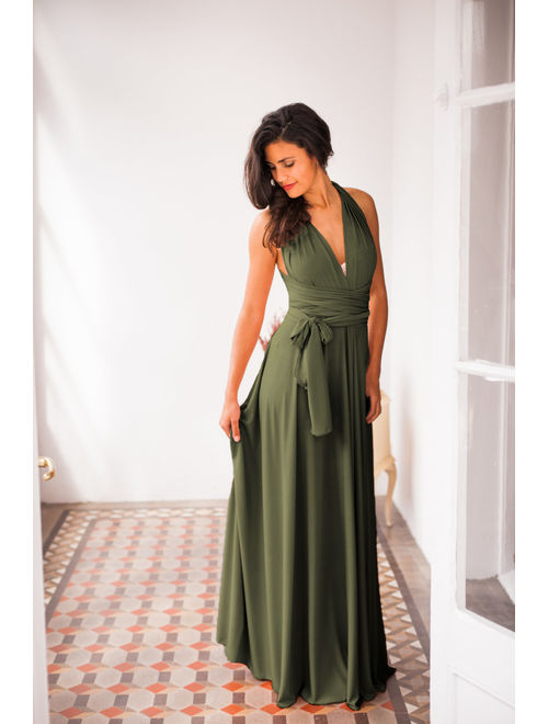 Olive green bridesmaid dress, green dress, bridesmaids, olive green dress, long green dress, green bridesmaid dress, olive green bridesmaids