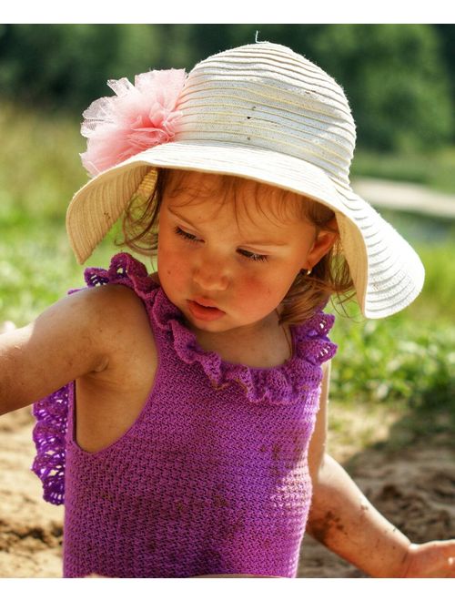 One piece violet swimsuit for girl with ruffle, infant and toddler swimsuit, size 2 years