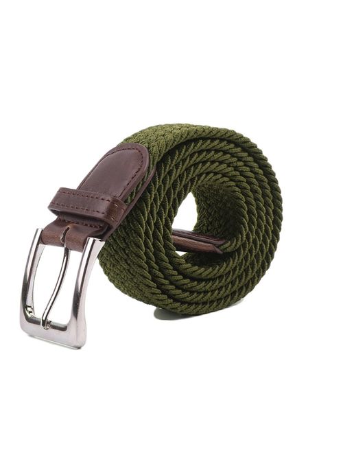 Canvas Elastic Fabric Woven Stretch Multicolored Braided Belts