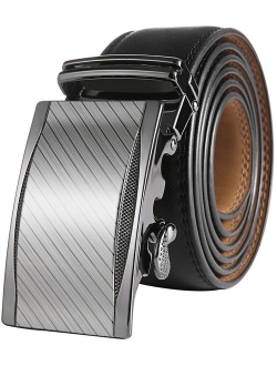 Marino Men's Genuine Leather Ratchet Dress Belt With Automatic Buckle, Enclosed in an Elegant Gift Box