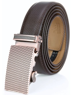 Marino Men's Genuine Leather Ratchet Dress Belt With Automatic Buckle, Enclosed in an Elegant Gift Box