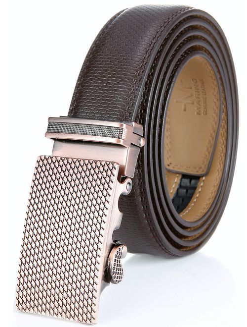 Marino Avenue Marino Men's Genuine Leather Ratchet Dress Belt With Automatic Buckle, Enclosed in an Elegant Gift Box