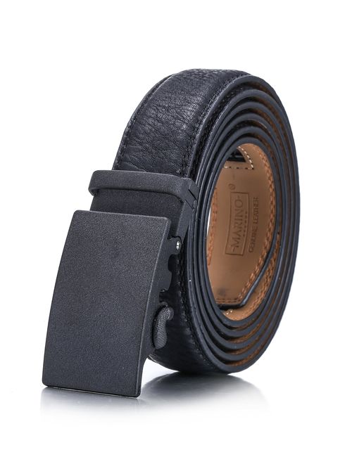 Marino Avenue Marino Men's Genuine Leather Ratchet Dress Belt With Automatic Buckle, Enclosed in an Elegant Gift Box