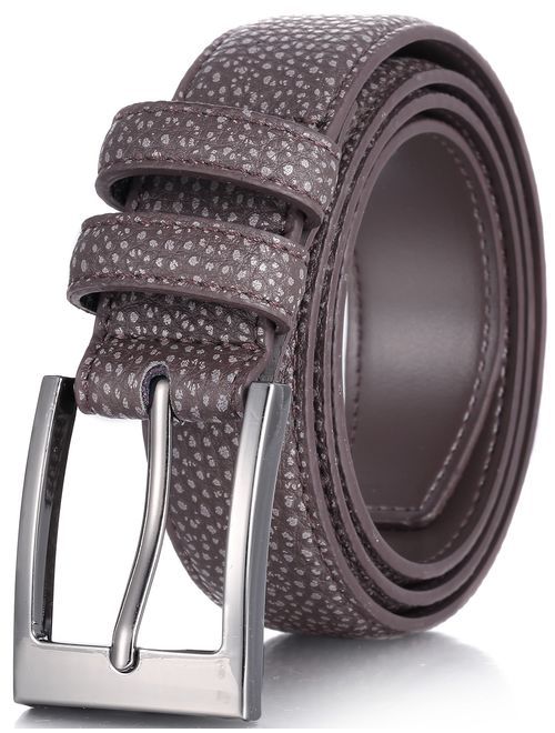 Marino Avenue Marino's Men Genuine Leather Dress Belt with Single Prong Buckle