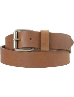 1-1/2 in. US Steer Hide Harness Leather Men's Belt w/ Antq. Nickel Roller Buckle