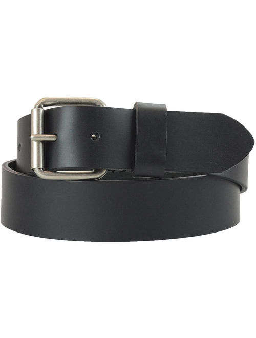 1-1/2 in. US Steer Hide Harness Leather Men's Belt w/ Antq. Nickel Roller Buckle