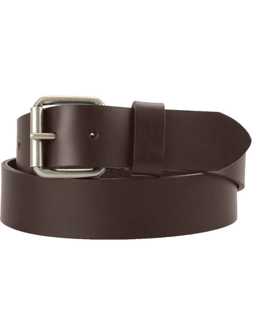 1-1/2 in. US Steer Hide Harness Leather Men's Belt w/ Antq. Nickel Roller Buckle