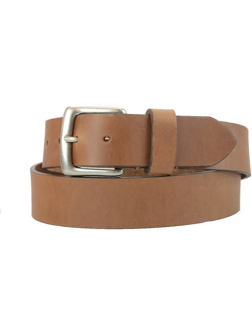 1-1/2 in. US Steer Hide Harness Leather Men's Belt w/ Antq. Nickel Buckle