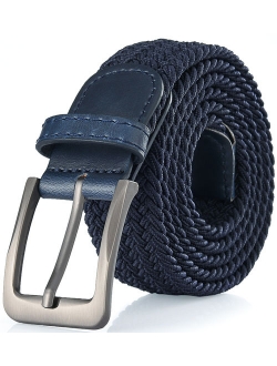 Gallery Seven Woven Elastic Braided Belt For Men - Fabric Stretch Casual Belt