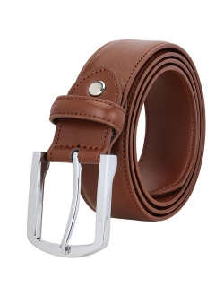 Falari Men Genuine Leather Casual Dress Belt With Single Prong Buckle 15 Colors