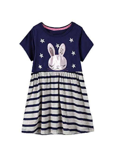 VIKITA Winter Toddler Girl Clothes Cotton Long Sleeve Girls Dresses 